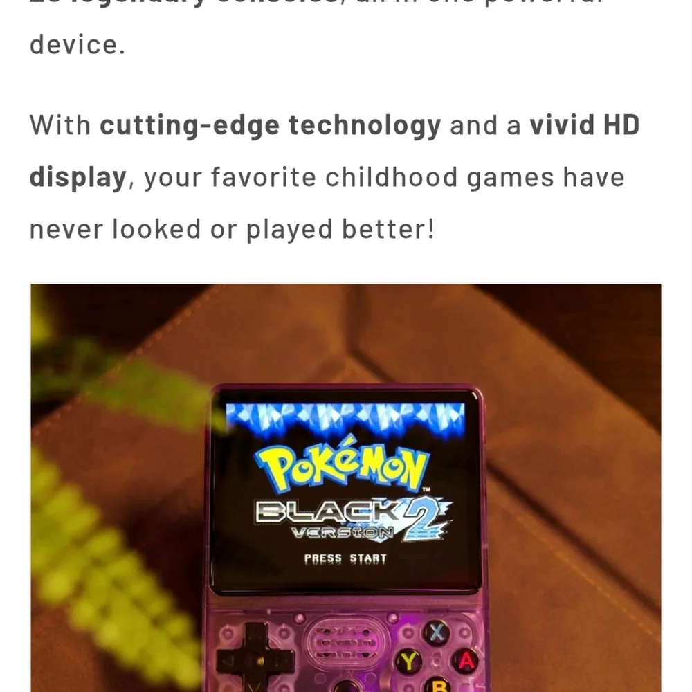 Purple Retro Snap Handheld Game Console
